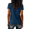 Women's Casual V Neck Short Sleeve Pullover Printed T-Shirt Top