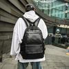 Korean version of PU men's backpack backpack travel bag student schoolbag computer men's bag tide