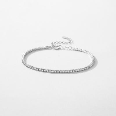 S925 Sterling Silver Luxury Full Diamond Super Sparkling Bracelet Women's Simple and Personalized Versatile Summer New Handicraft