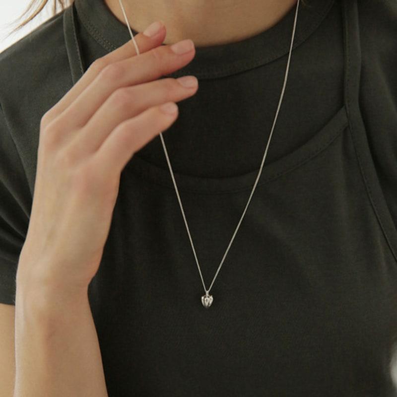 modernlike silver 925 pepper long necklace