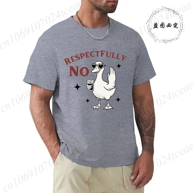 Summer Men's Tee T-shirt with Today I'm A Serious Goose Print T-Shirts Clothing Funny Sarcastic Tops Tees Daily Weekend Gifting