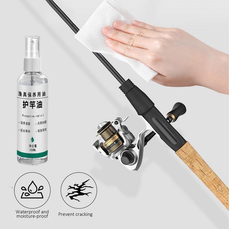 Fishing Rod Oil Spray Oil For Fishing Rod Spray Fishing Rod Cleaner 100ml Fishing Rod Oil For Clean Protect And Maintain Your