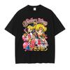 Tsukino Usagi T Shirts Vintage Washed Anime SSailor MMoon Oversized Tshirts Manga Chibiusa Short Sleeve Girl Tops Tees Women