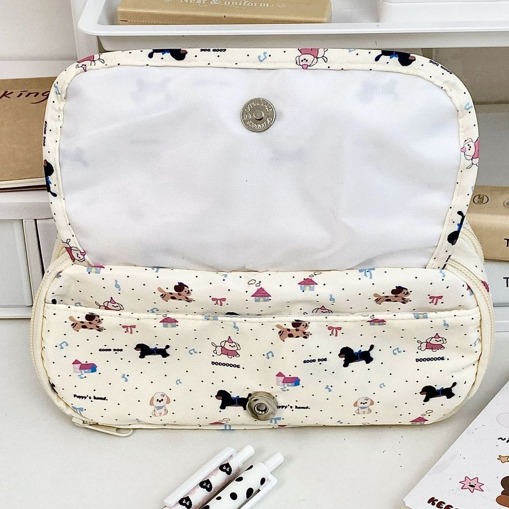 Puppy Pen Case With Polyester For Students And Art Supplies