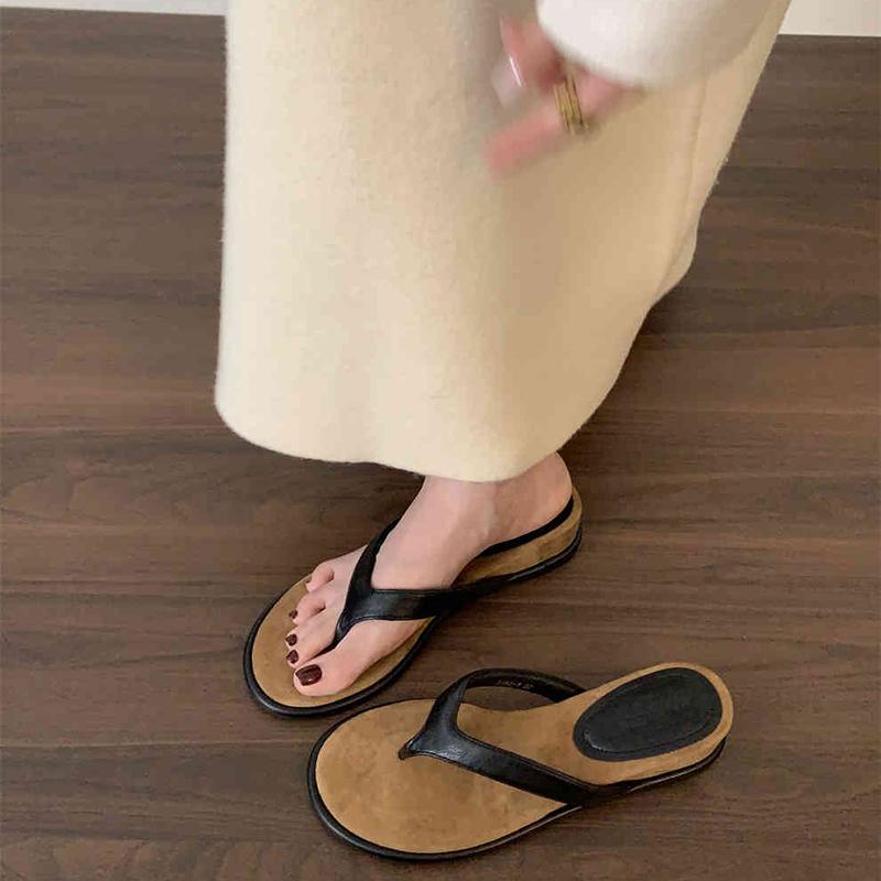 Bohemia Style Summer Women Wedges Heel Slippers Outdoor Clip Toe Slide Ladies Casual Beach Vacation Flip Flop