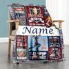Rugby Player564 Customize Your Name Blanket Cozy Personalized Blanket Soft & Cozy Throw For Chair Seaside Livingroom Bed Four Seasons Universal