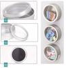 Spice Magnetic Tins with Clear Lid Household Fridge Storage Box Travel Portable Spice Condiment Container Kitchen Gadget