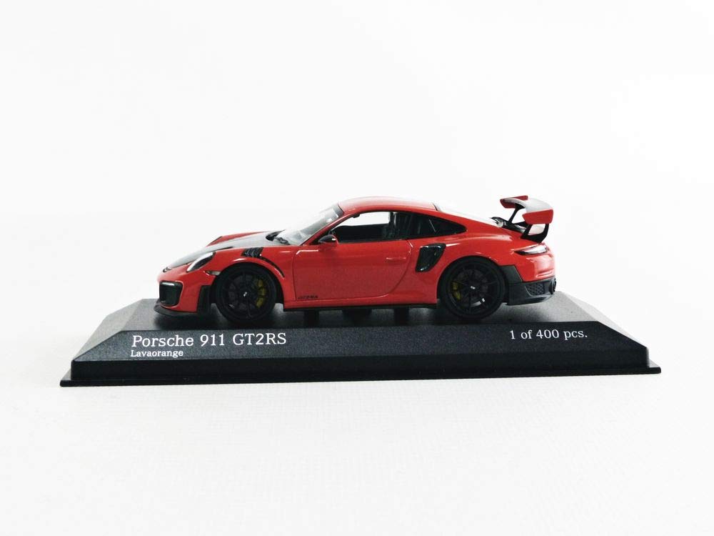 Minichamps Scale Porsche 911 GT2 RS 2018 Lava Orange with Black Wheels 1/43 (991.2) (Normal)