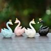 Ozdoba Labuť Krásná Mikro Krajinná Figurka Panenka DIY Dekorace na Dort Simulace Koruna Labuť Figurka Pryskyřice Zvířecí Model Vánoční Svatba Dárek