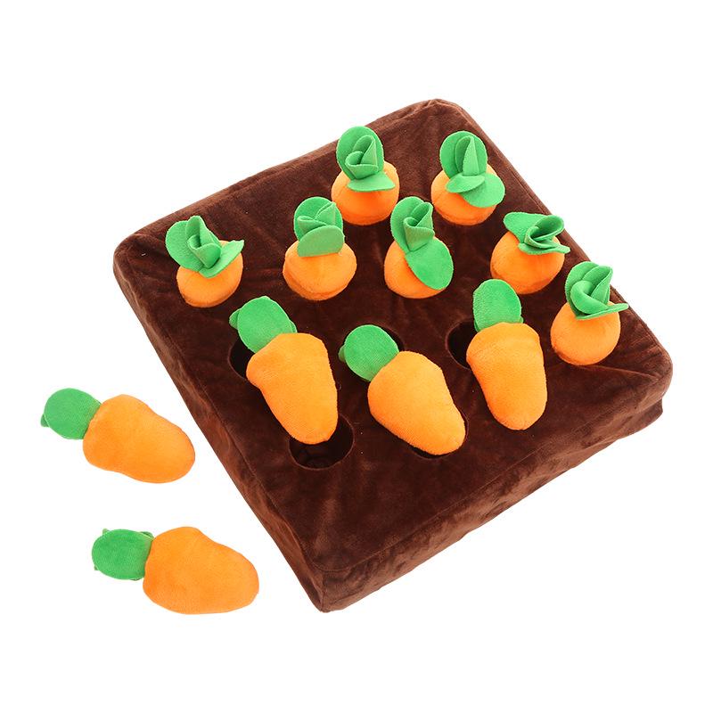 Popular Plush Carrot Sound-Making Bite-Resistant Dog Toy for Teething, Self-Entertainment, and Boredom Relief