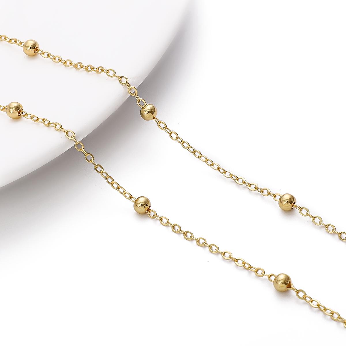 

Медная цепочка для позиционирования зажимов для изготовления ювелирных изделий своими руками, аксессуары для рукоделия 02 2mm