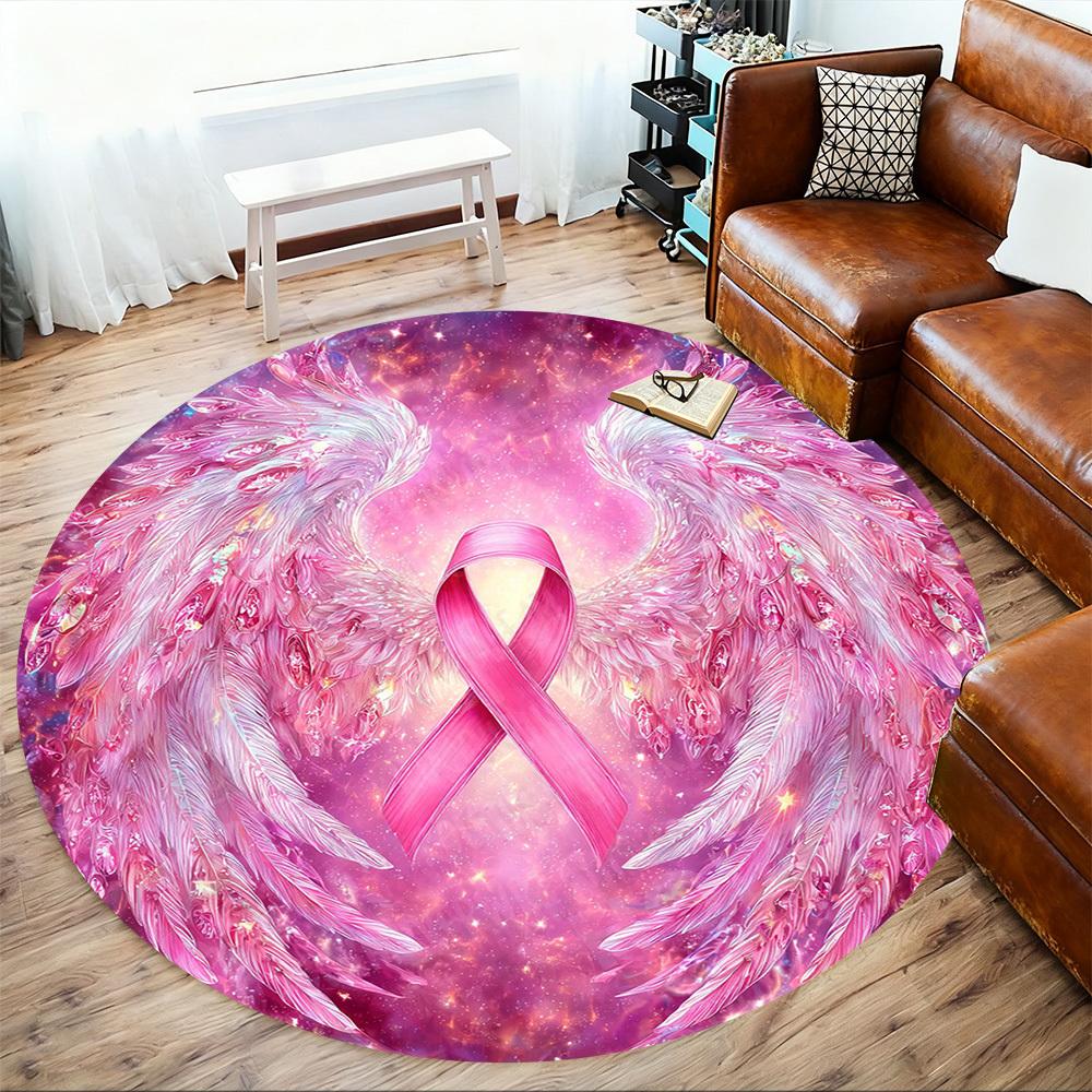 1PC awareness angel wings Office Round Area Rug, Under Office Chairs Bedroom Living Room Home Decor, Carpet for Office -1110151