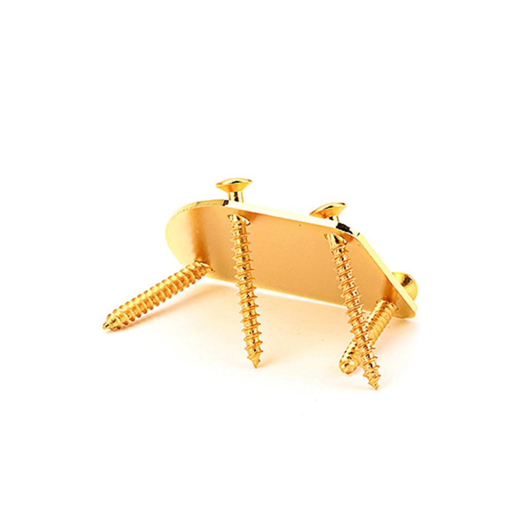 Metal Guitar Neck Plate 4 Holes Guitar Neck Joint Board Mounting Plate Electric Guitar Bass Replacement Parts Durability