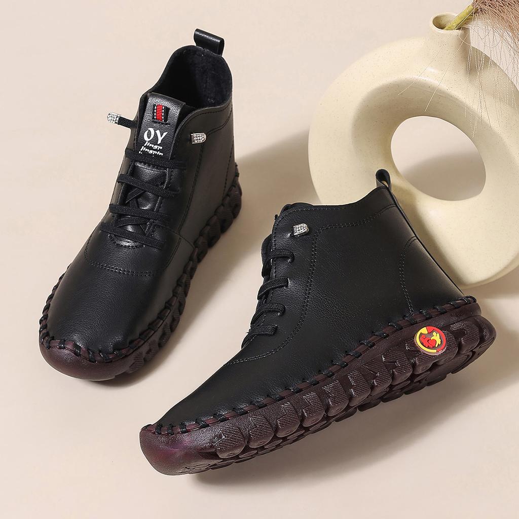 Mode Damen Ballerinas Stiefel 2024 Neu Herbst Winter Lässig Mode Plateau Slipper Stiefeletten Damen Weich Bequem Mama Schuhe für Damen