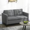 Two Seater Sofa With Steel Legs Grey