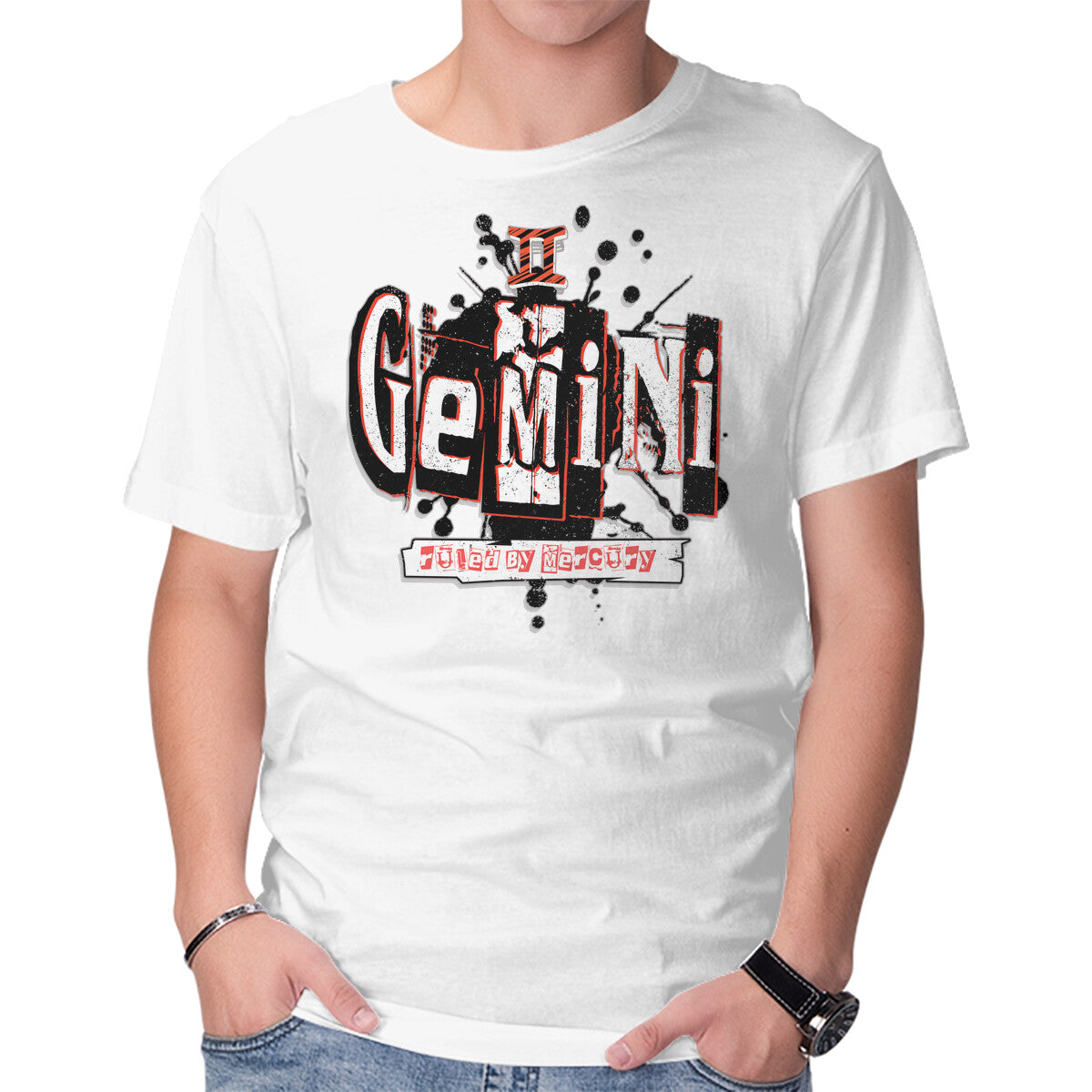 Unisex Crew Neck T-Shirt Ruled By Mercury Graphic Short Sleeve Casual Tee XXXXL