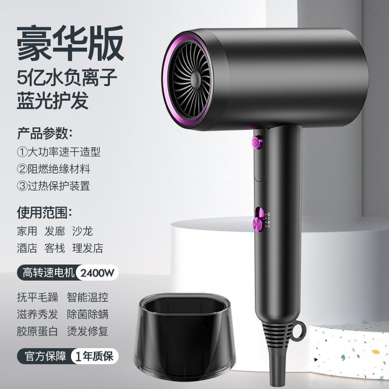High-Power Ionic Portable Mini Hair Dryer with Hot/Cold Air Three-Speed Foldable Design for Household Use