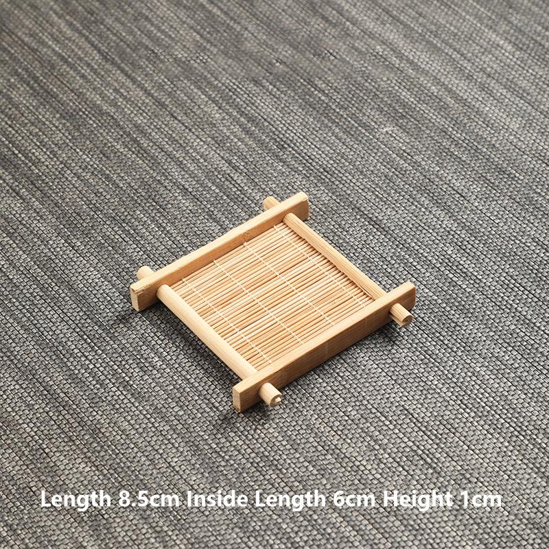 Bamboo Square Tea Coaster Heat-Resisting And High-Temperature Cup Mats Table Protector Reusable Wood Accessory Decor