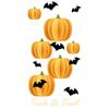 Halloween Static Cling Window Decals Glass Door Decor - PVC Transparent Festive Sticker Set
