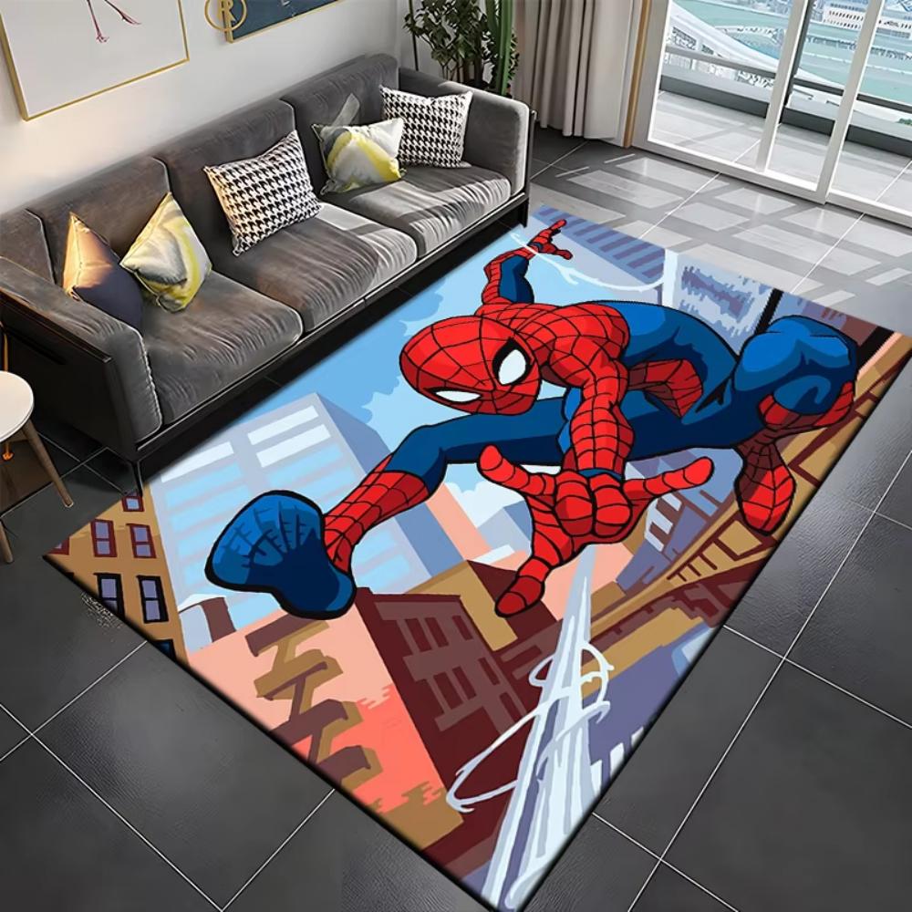 Disney Superhrdina Spiderman Vzor Velký Koberec Podložka na Podlahu do Obývacího Pokoje Ložnice Pohovková Zóna Moderní Dekor Koberec do Dětského Pokoje