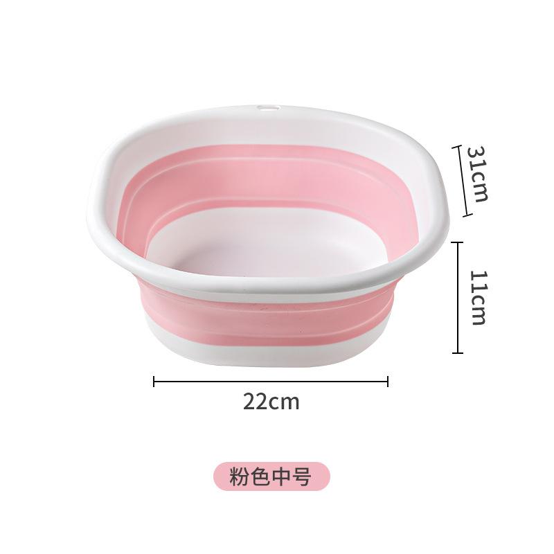 Plastic Basin Collapsible Foldable Thickened Small Portable Square Travel Wash Basin for Baby or Home Use