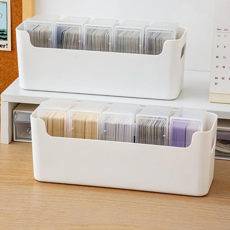 6 Piece Translucent Storage Containers with Detachable Dividers and Secure Snap On Lids Ideal for Collectibles Stationery Organization