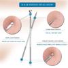 4 Piece Stainless Blackhead Remover Tool Set - Extractor Needle for Facial , Comedone Pusher, Home Kit