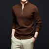 Men's Thickened Half-Zip Pullover Knit Base Layer Shirt YTMFQ24626