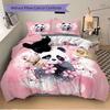 Set Lenzuola Stampato con Idee Panda Rosa 3 Pezzi, Copripiumino Morbido e Confortevole per Camera da Letto, Camera degli Ospiti (1 Copripiumino + 2 Federe, Federa C
