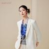 Baoshidie 100% Mulberry Silk Double-Sided Floral Square Scarf