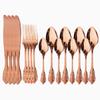 JANKNG 304 Stainless Steel Flatware Set Rainbow Dinnerware Set Gold Knife Fork Spoon Dinner Set Luxury Cutlery Silverware Set