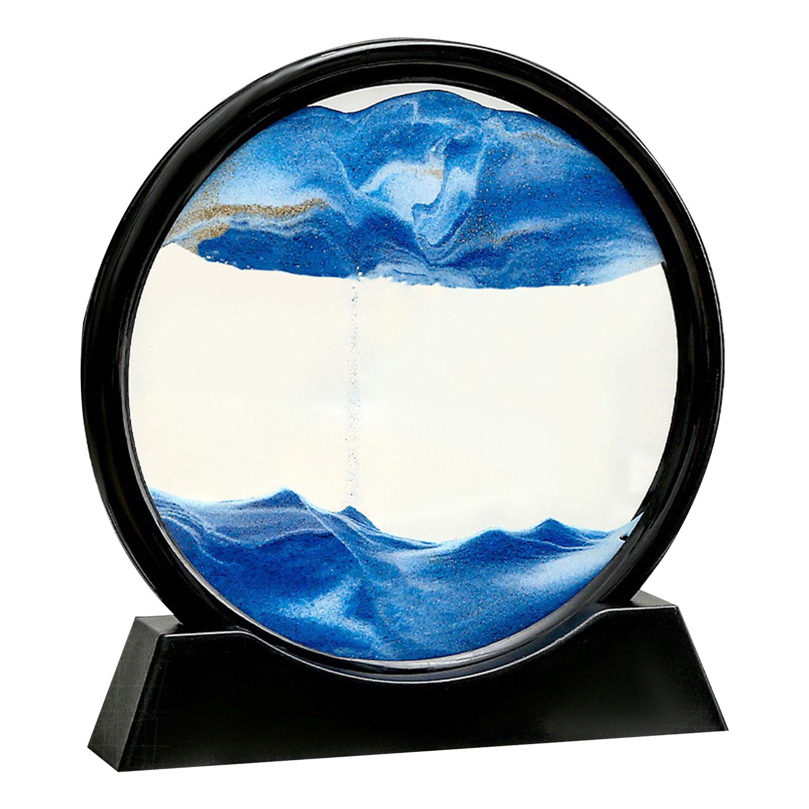 

3D Песочные часы Глубоководный Пейзаж из Песка Изысканные Подходят для Любого Случая Круглое Стекло Глубоководный Пейзаж из Песка