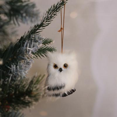 NEW Simulation Fur Simulation Owl Squirrel Animal Ornament Bunny Christmas Tree Hanging Party Decoration