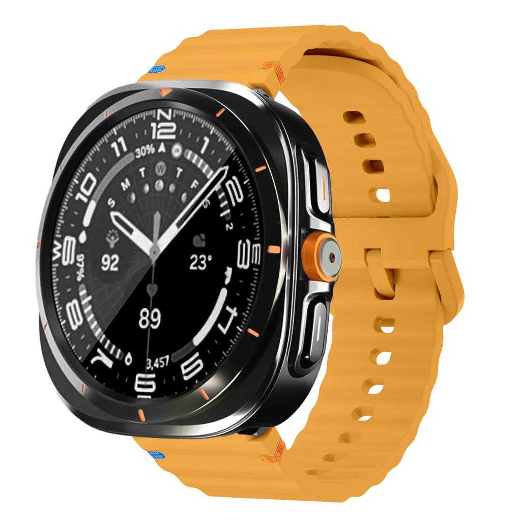 Bracelet+Changer en Boîtier Ultra pour Samsung Galaxy Watch 7 6 40 44mm Mettre à niveau vers Galaxy Watch Ultra 47 Protecteur d'Écran en Verre Trempé