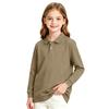 Girls Long Sleeve School Uniform Top Casual Dressy T-Shirt for