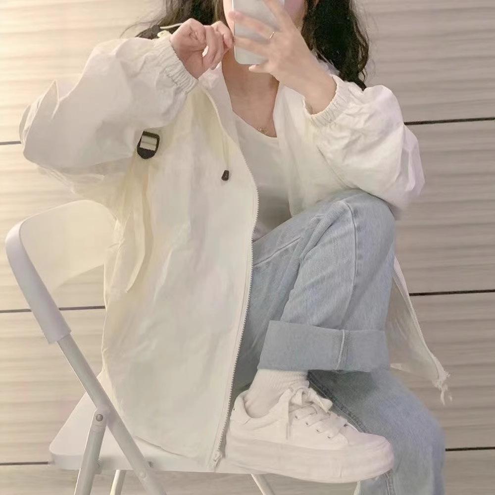 Women's 2024 American Retro Chic Lightweight Hooded Windbreaker