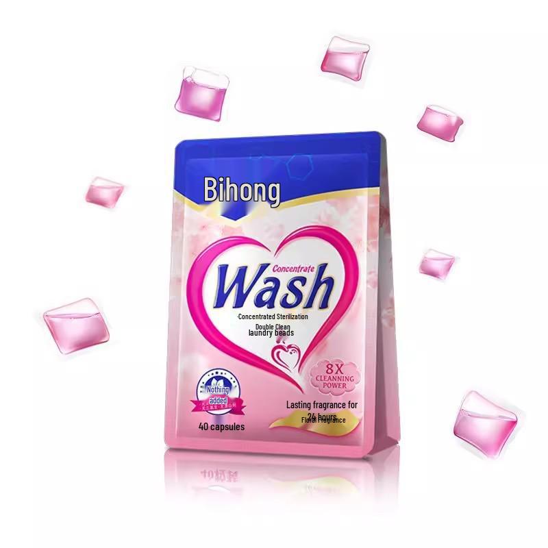International Brand Antibacterial Laundry Pods with Soft Lasting Fragrance, 20g Scent Beads, Large Weight