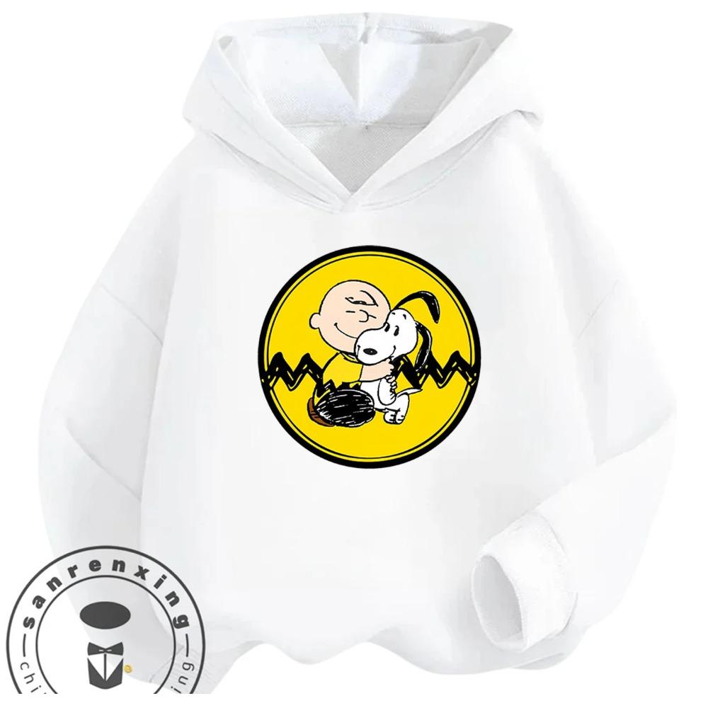 Street Fashion Kids Hoodie Cute Cartoon Graphic Autumn Winter Casual Sweatshirt Snoopy