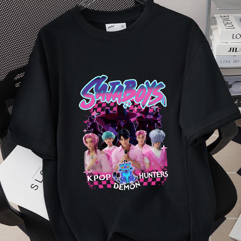 Kpop Korean Wave Witch Hunt Printed Short Sleeved T-shirt
