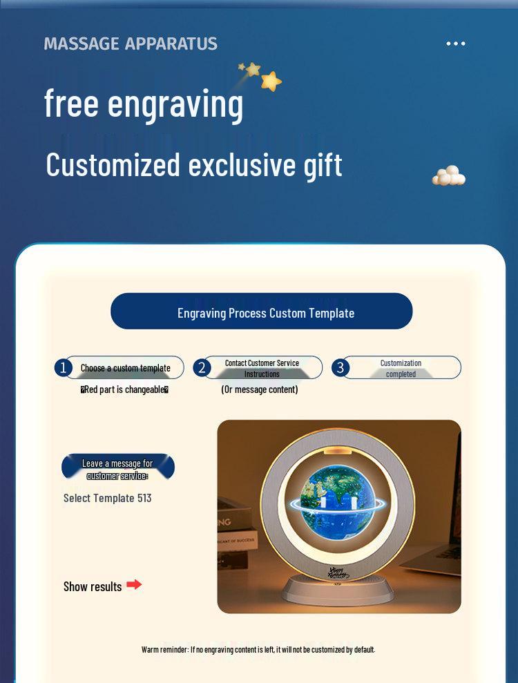 Deepseek AI Smart Levitation Globe: Soy Bean Magnetic, Talking, Suspended AR Ornament.