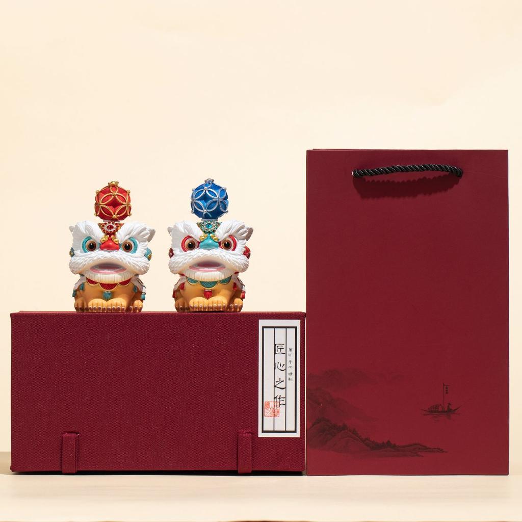 BEPAN Creative Lion Dance Cultural Gift Set Chinese Style Souvenirs Business Client Gifts Birthday Presents Home Decor