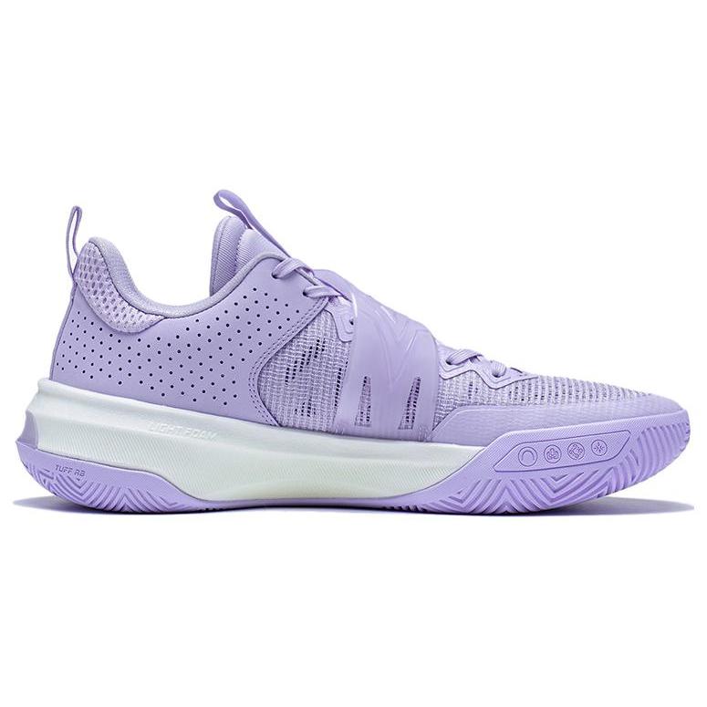 Li Ning Liren3 TEAM Abrasion Resistant Breathable Low Top Basketball Shoes Men's Light Elegance Purple ABAS095-2