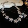Blumenkette Ohrringe für Frauen Leichter Luxus Temperament Elegant Party Hochzeitsparty Schmuck