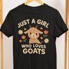 Goat Lover T-Shirt: Comfort Colors Graphic Tee with Floral Design