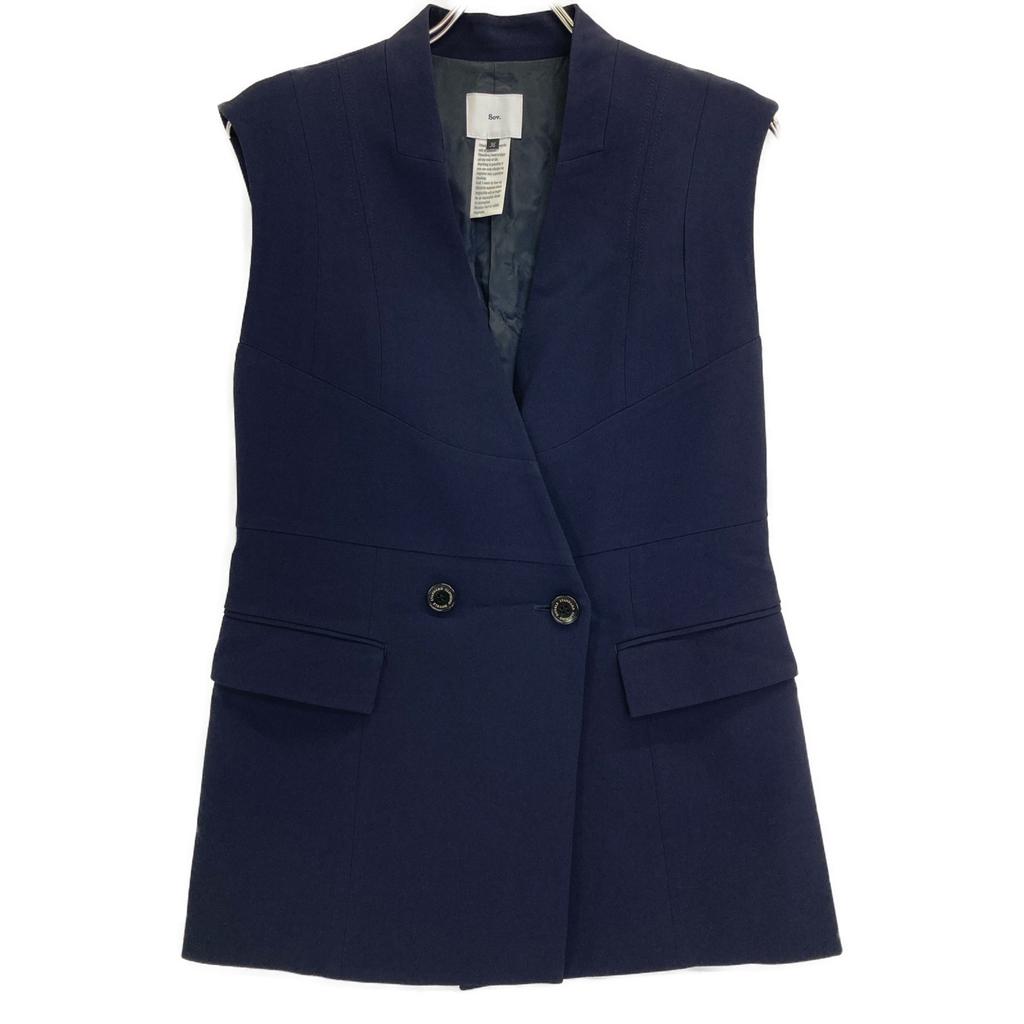 SOV. [Bon état/24 ans] 0305150243 Gilet long sans col en georgette/ Veste 36 MarineOccasion