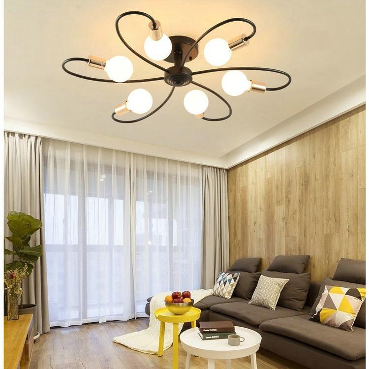3/6/8 głowice lampa sufitowa LED do salonu Nordic światło kopuły oświetlenie do dekoracji domu naturalne światło 3 kolory oświetlenie żyrandol
