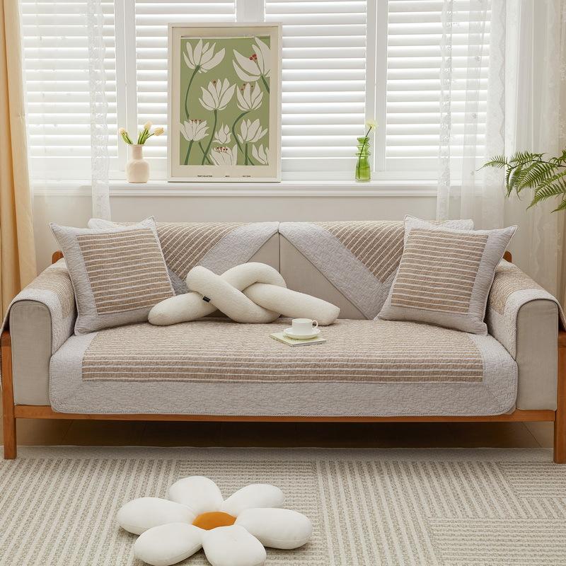 

Nordic simple modern из чистого хлопка в полоску, всесезонная противоскользящая диванная подушка, утолщенная подушка из чистого хлопка, лето 70*70cm