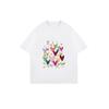 Black Oversized T Shirt With Colorful Hearts And Leaves Print For Casual Wear