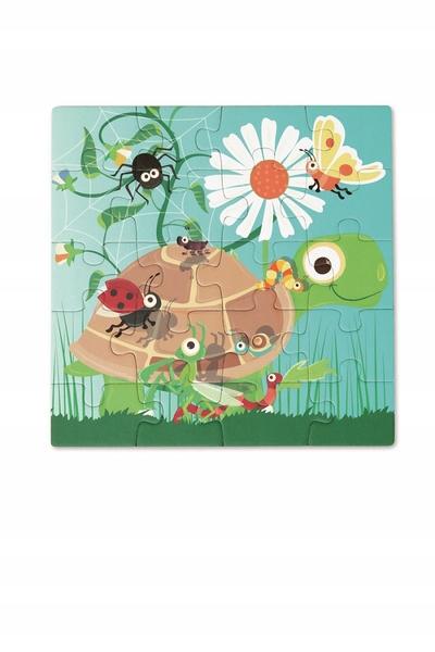 Magnetic garden puzzle book, with 2 pictures
