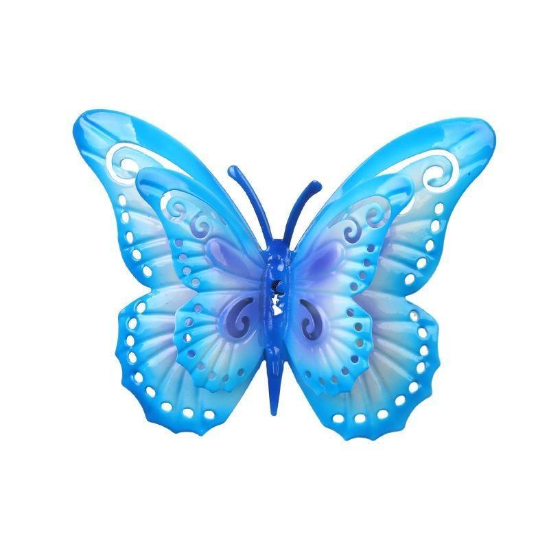 

Cure Butterfly Iron Art Metal Butterfly 3D Wall Decors Modern Home Garden Courtyard Decoration Sculpture Butterfly Art 8 Colors синий